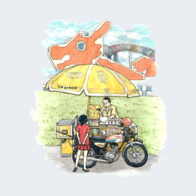 Ice Cream Cart Women's Tee Design