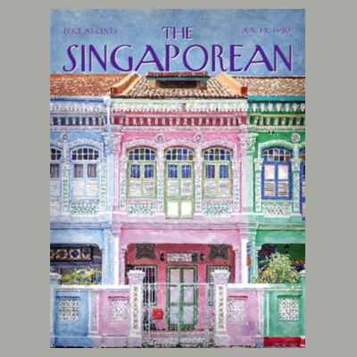 Peranakan Shophouses Pink: Singlet Design