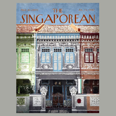 Peranakan Shophouses Grey: Singlet Design