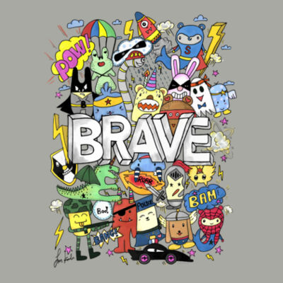 Doodle Monsters Brave - Ultra Cotton Tank Top Design