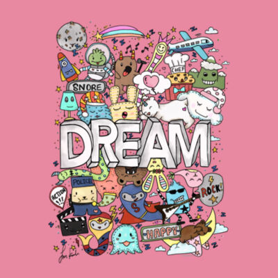 Doodle Monster Dream - Ladies' Ideal Racerback Tank Design