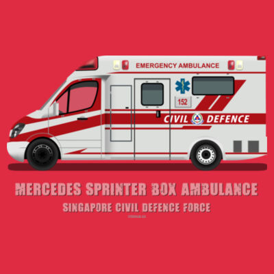 Ambulance SCDF - Ladies Premium Cotton Tee Design