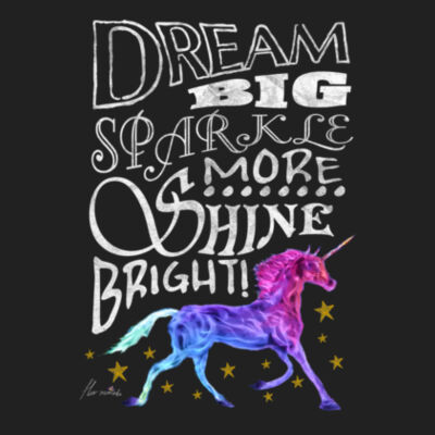 Dream Big Unicorn - Premium Cotton Tee Design