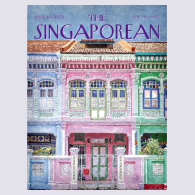 Peranakan Shophouses Pink: Men's Tee  Design