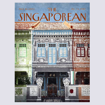 Peranakan Shophouses Grey: Men's Tee  Design