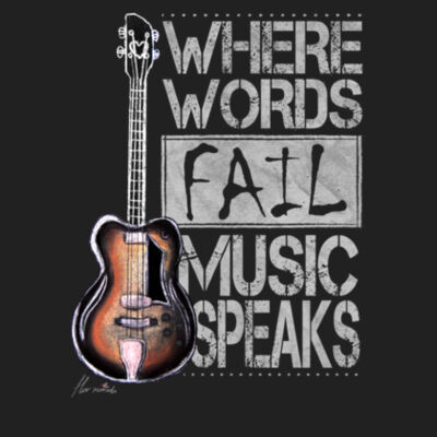 Music Speaks - Premium Cotton Tee Design