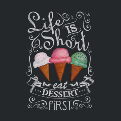 Eat Dessert First - Youth Premium Cotton Tee Design