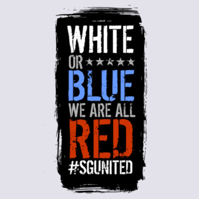 White or Blue all Red - Premium Cotton Tee Design