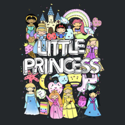 Doodle Monsters Princess - Ladies Premium Cotton Tee Design