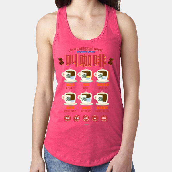 Coffee ordering guide  - Ladies' Ideal Racerback Tank Thumbnail