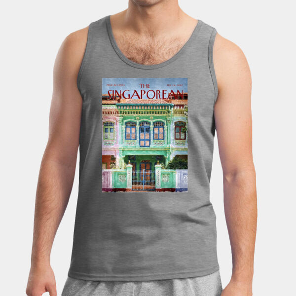Peranakan Shophouses Green: Singlet Thumbnail