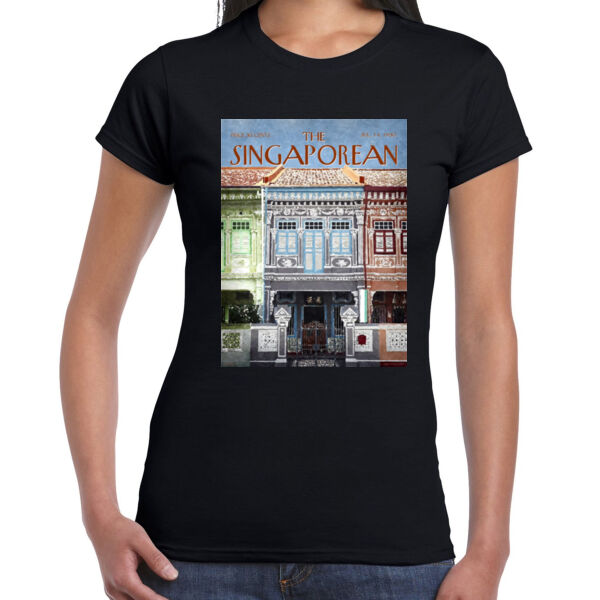 Peranakan Shophouses Grey: Women's Tee  Thumbnail