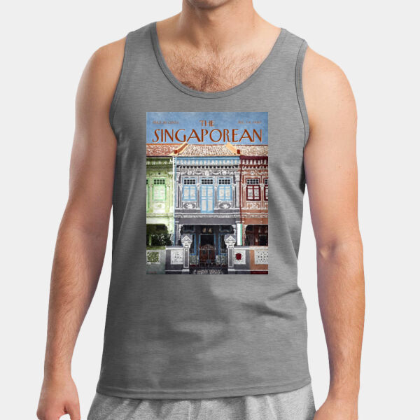 Peranakan Shophouses Grey: Singlet Thumbnail