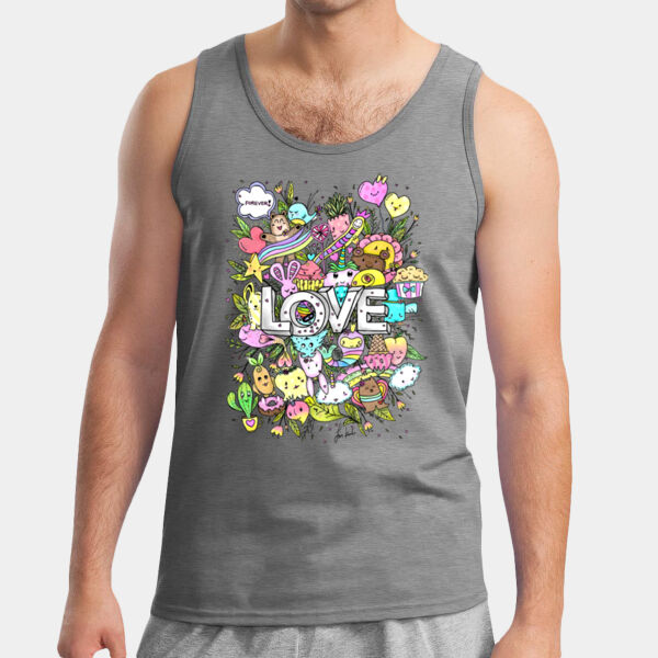 Doodle Monster Love - Ultra Cotton Tank Top Thumbnail