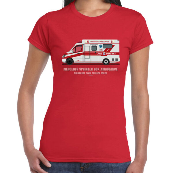 Ambulance SCDF - Ladies Premium Cotton Tee Thumbnail