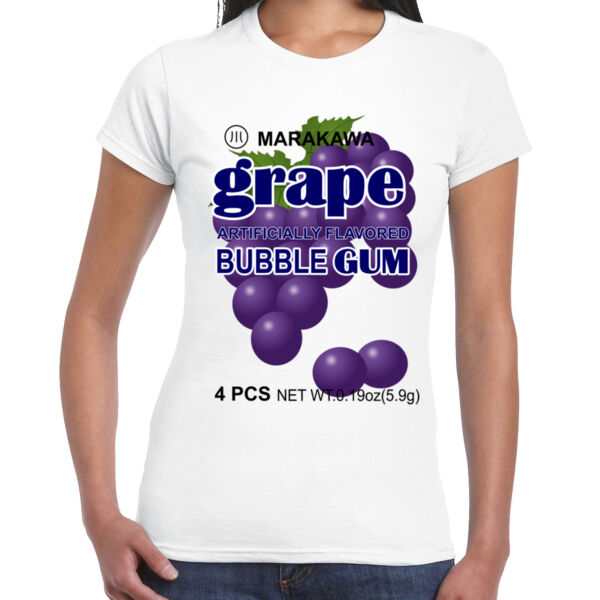 Grape Bubble Gum - Ladies Premium Cotton Tee Thumbnail