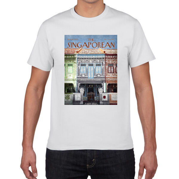 Peranakan Shophouses Grey: Men's Tee  Thumbnail