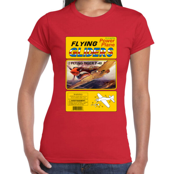 Glider Plane - Ladies Premium Cotton Tee Thumbnail