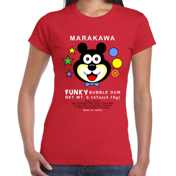 Bear Bubble Gum - Ladies Premium Cotton Tee Thumbnail