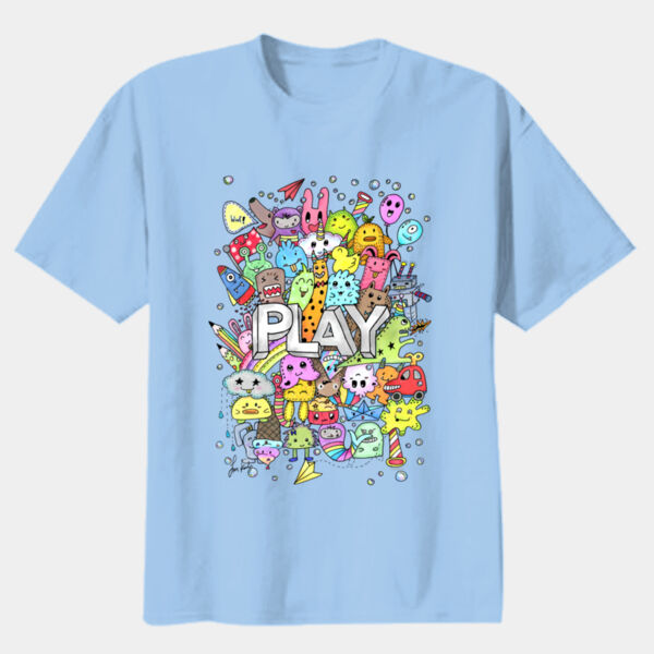 Doodle Monsters Play - Youth Premium Cotton Tee Thumbnail
