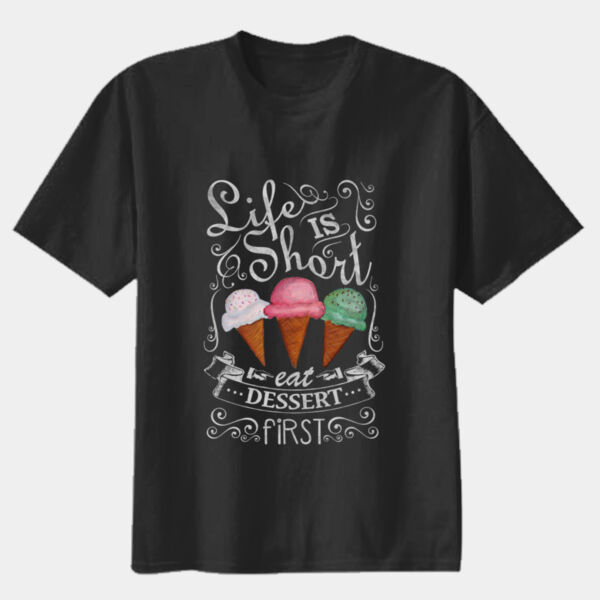Eat Dessert First - Youth Premium Cotton Tee Thumbnail