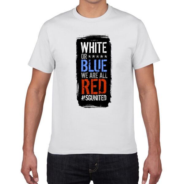 White or Blue all Red - Premium Cotton Tee Thumbnail