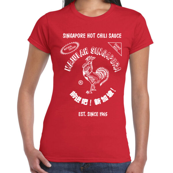 Hot Chili Sauce - Ladies Premium Cotton Tee Thumbnail
