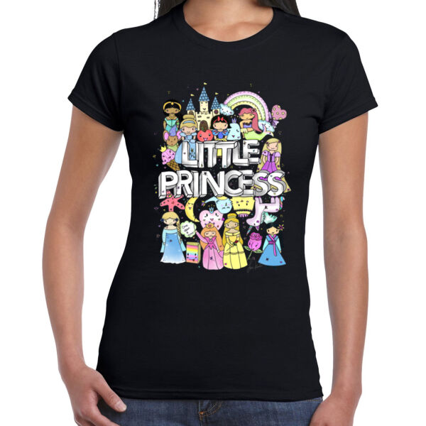 Doodle Monsters Princess - Ladies Premium Cotton Tee Thumbnail