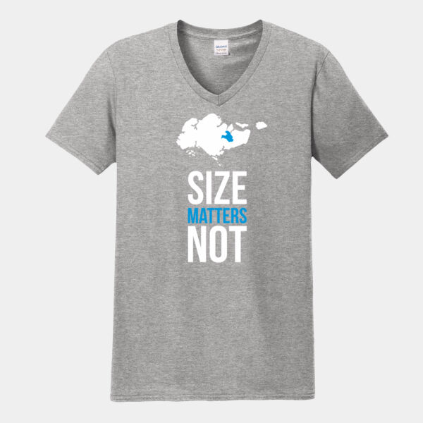 Size Matters Not - Softstyle V Neck Tee Thumbnail